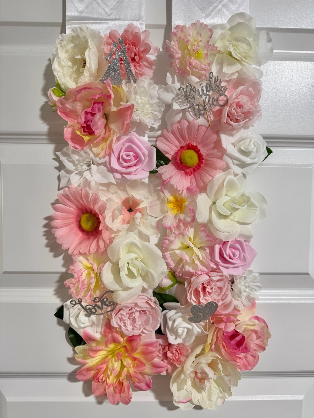 Bride To Be sash/Bridal Shower sash Bachelorette floral sash/lei